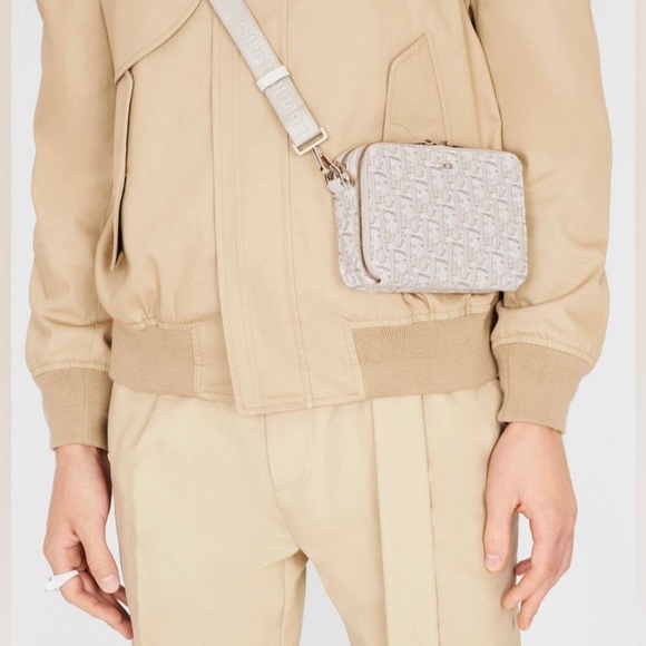 Christian Dior Double Zip Crossbody Pouch Oblique Canvas - Picture 2 of 16